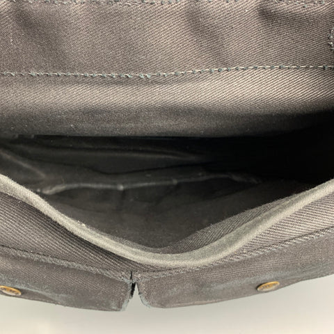 FILSON Black Mixed Fabrics Leather Canvas Messenger Bag