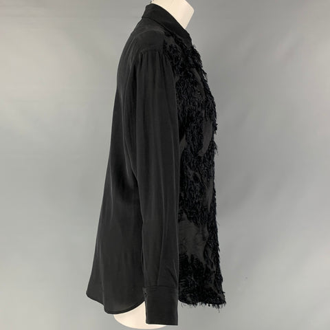 SIES MARJAN Talla 4 Camisa con botones de viscosa texturizada negra
