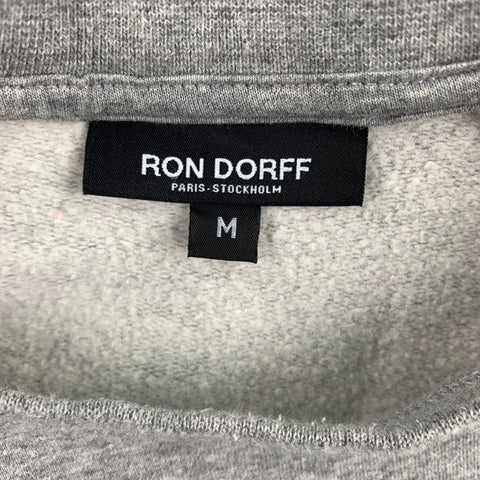 RON DORFF Size M Grey Graphic Cotton Crew-Neck Sweatshirt
