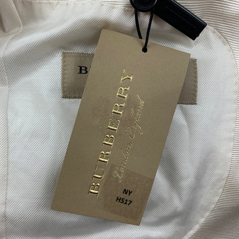 BURBERRY Size 38 Beige Oatmeal Woven Linen Silk Shawl Collar Sport Coat