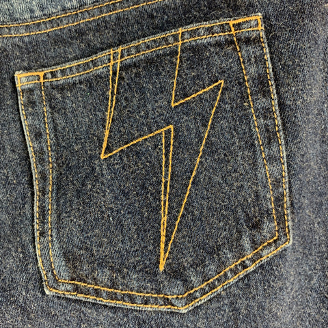 GIVENCHY Size 32 Blue Two Toned Cotton Button Fly Jeans
