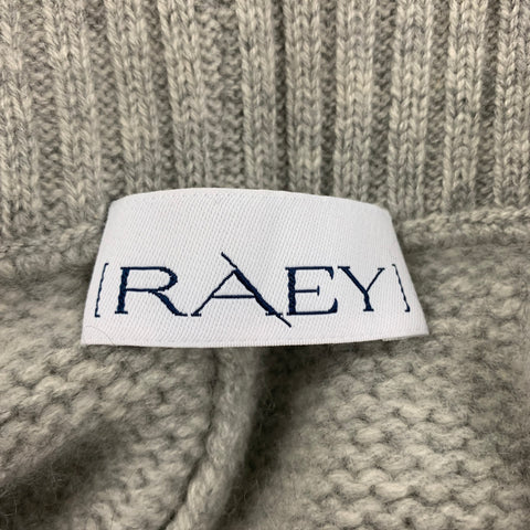 RAEY Taille XXS Pantalon décontracté en cachemire gris chiné avec ceinture élastique