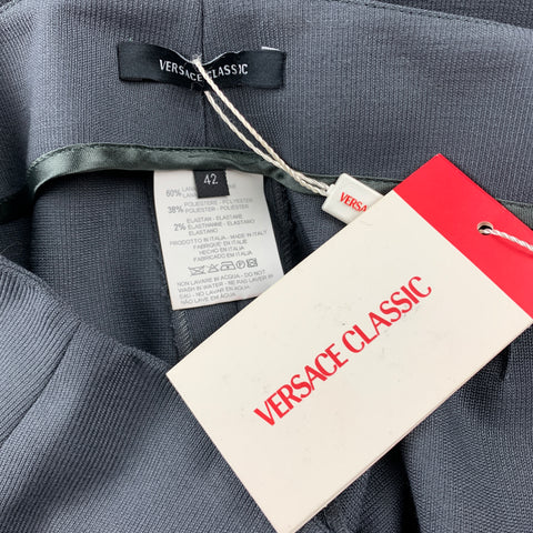 VERSACE CLASSIC Size 6 Grey Wool Blend Dress Pants