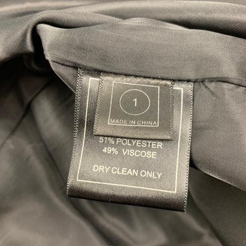 LAN JAENICKE Size S Black Cashmere Hidden Snaps Coat