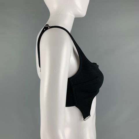 COURREGES Size S Black Polyester Blend Bralette Casual Top