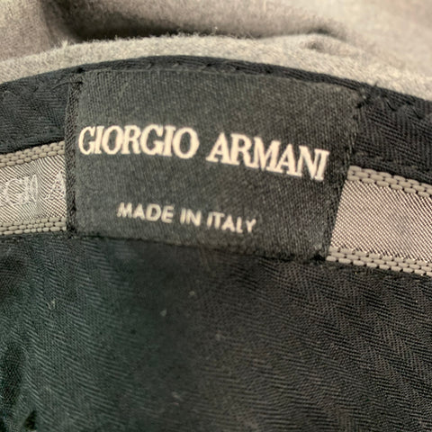 GIORGIO ARMANI Size 34 Grey Solid Wool Blend Zip Fly Dress Pants