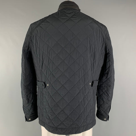TOM FORD Size 46 Black Quilted Polyamide Blend Jacket