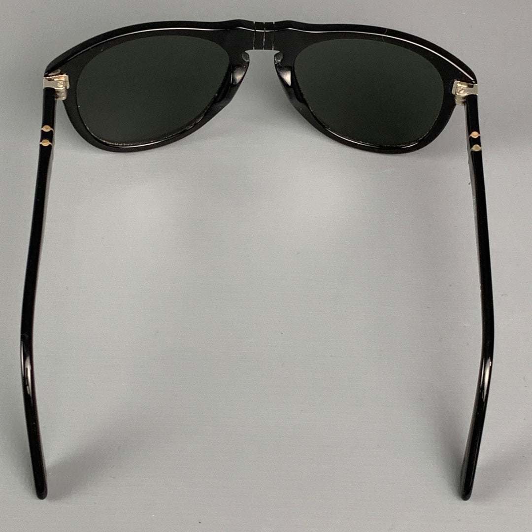 PERSOL Black Acetate Handmade Sunglasses