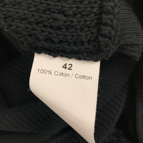 SONIA RYKIEL Size 6 Black Cotton Textured Belted Cardigan