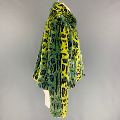 STAND STUDIO AW 20 Taille S Veste Marcella en Fourrure Fuax Imprimé Léopard Multicolore