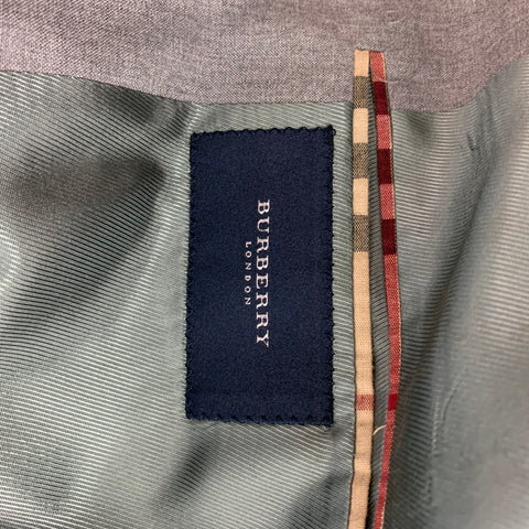 BURBERRY LONDON Size 42 Long Gray Wool Notch Lapel Suit