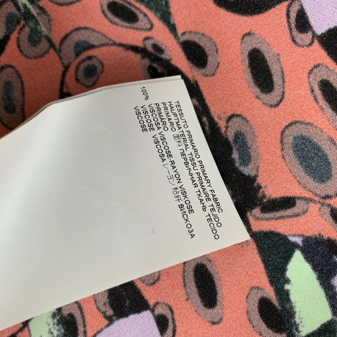 MARNI x BRUNO B BONETTO Size M Orange Black & Blue Print Viscose Camp Short Sleeve Shirt