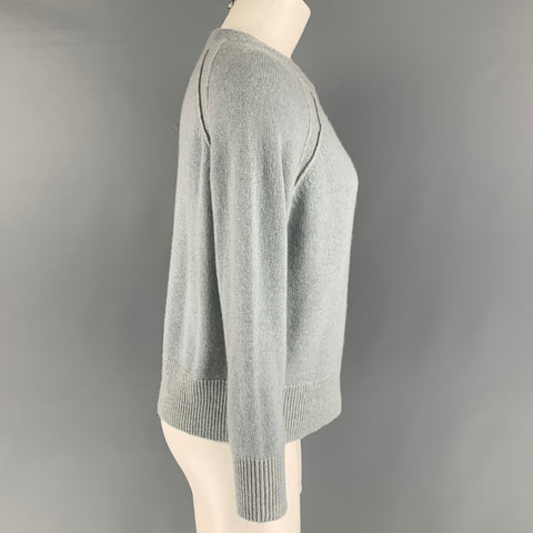 BROCHU WALKER Size S Light Blue Cashmere Solid Crew-Neck Sweater