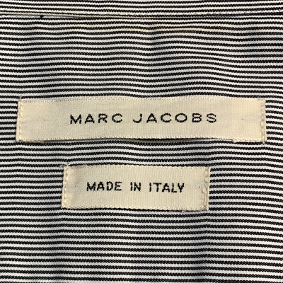 MARC JACOBS Size S Black & White Pinstripe Cotton Long Sleeve Shirt