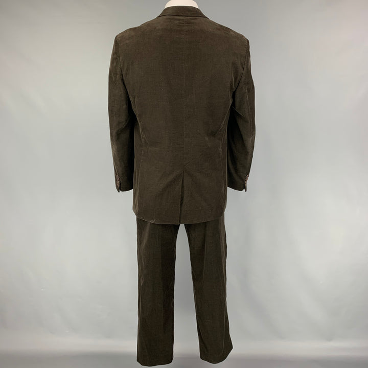 MARC JACOBS Size 44 Brown Corduroy Cotton Single Breasted Suit
