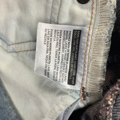 LEVI'S MADE & CRAFTED Size 32 Indigo Embroidery Cotton Jeans