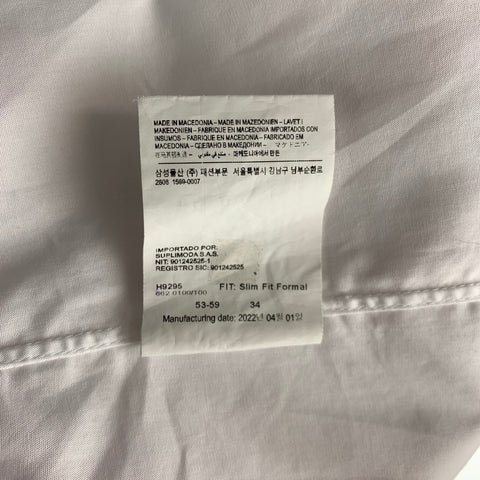 SUIT SUPPLY Size 16.5 White Cotton Tuxedo Long Sleeve Shirt