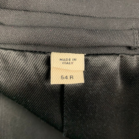 BURBERRY LONDON Size 44 Black Wool Mohair Notch Lapel Tuxedo Suit