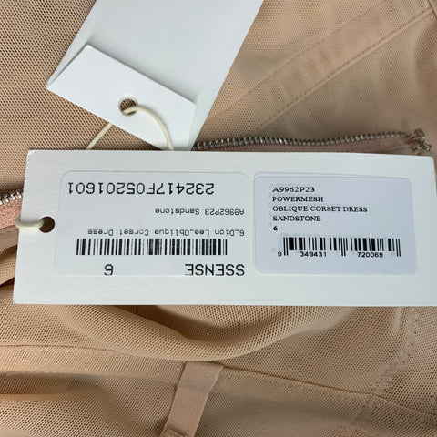 DION LEE Minivestido ajustado Eastane de poliamida color nude talla 2