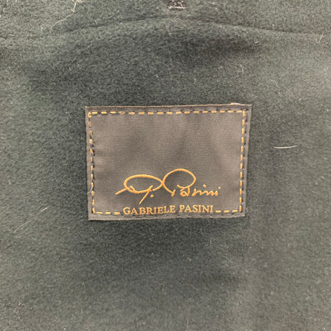 GABRIELE PASINI Size 40 Black Cotton Single Breasted Sport Coat