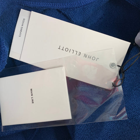 JOHN ELLIOTT Pantalones deportivos con cordón de algodón azul real Talla S