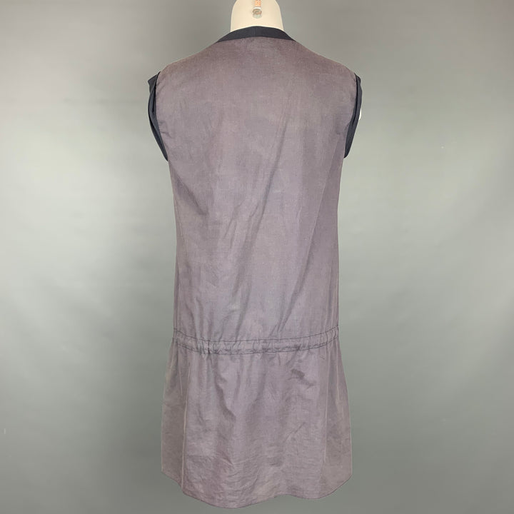 BRUNELLO CUCINELLI Size L Purple Cotton / Lycra Sleeveless Dress