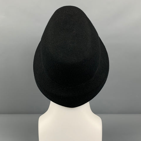 JUSTINE Black Wool Felt Hat