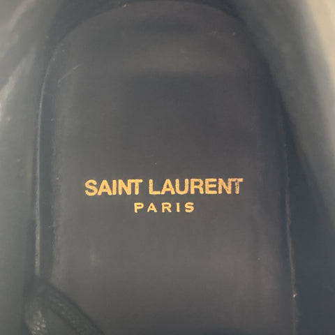 SAINT LAURENT Size 8 Black Leather ARMY 20 Ankle Boots