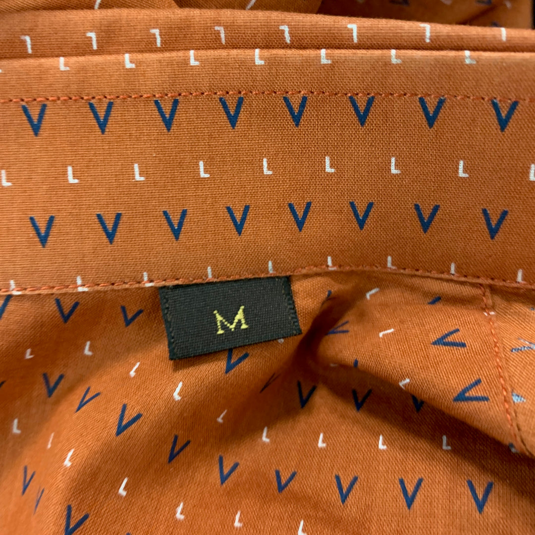 Louis Vuitton Long-sleeved Cotton Shirt Orange. Size M0