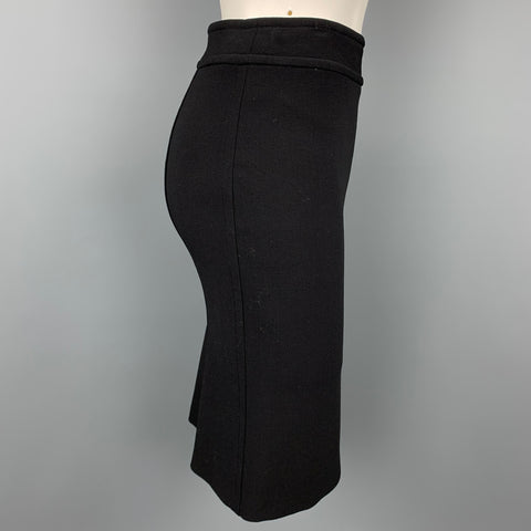 Colección RALPH LAUREN Talla 2 Falda tulipán de lana negra