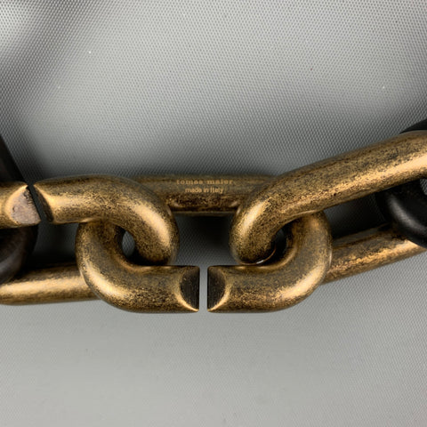 TOMAS MAIER Black & Gold Chain Link Metal Necklace