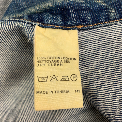 A.P.C. Size S Indigo Contrast Stitch Cotton Trucker Jacket