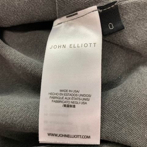 JOHN ELLIOTT Size XS Grey Cotton Short Sleeve Shirt