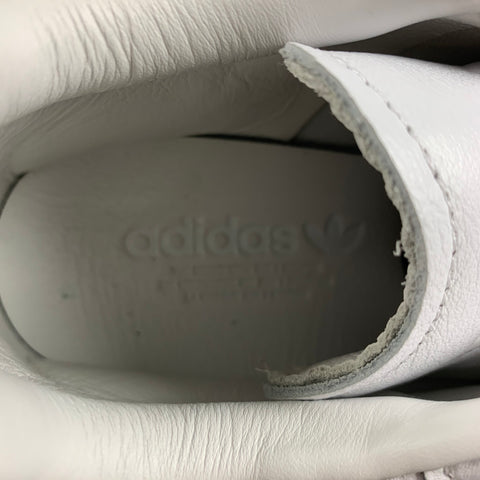 ADIDAS Size 10 White Leather Chunky Heel Sneakers