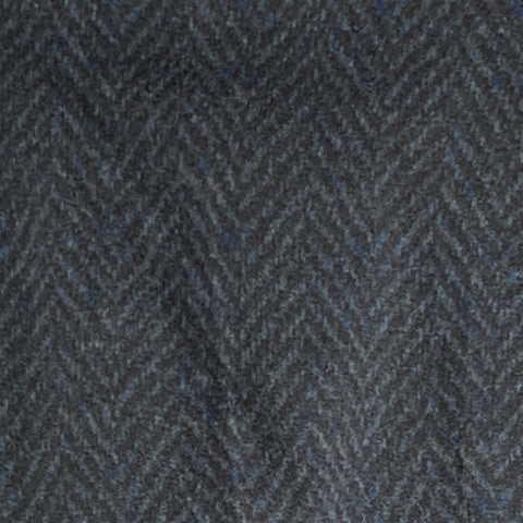 ETRO Taille 34 Pantalon habillé en laine mélangée à chevrons noir marine avec braguette zippée