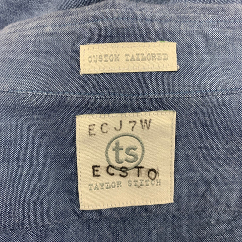 TAYLOR STITCH Size XL Navy Cotton Button Down Long Sleeve Shirt