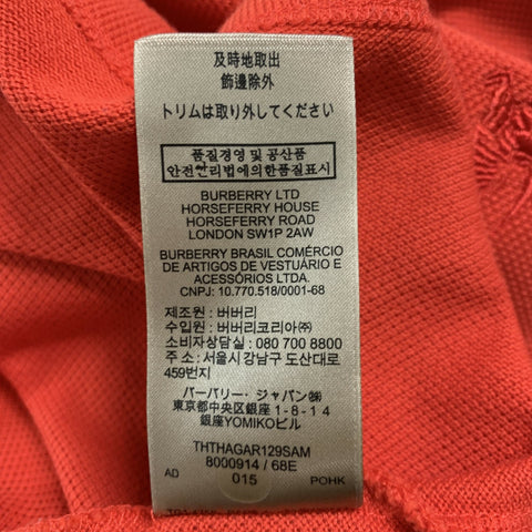 BURBERRY LONDON Size M Red Cotton Blend Polo