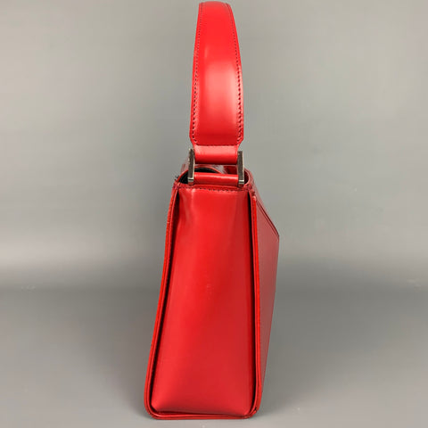 JUNYA WATANABE Red Leather Silver Tone Hardware Handbag