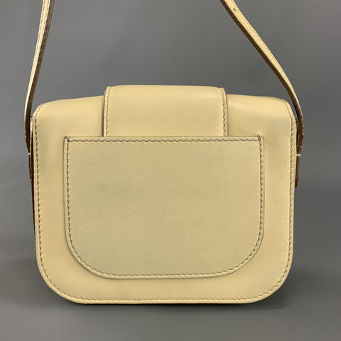 STELLA McCARTNEY Pastel Yellow Faux Leather Oversized Buckle CIEL Bag