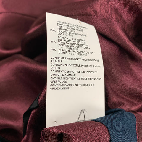 MARC JACOBS Size 38 Blue Wool Mohair Notch Lapel Suit