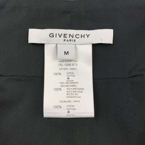 GIVENCHY Spring 2015 Size M Black Floral Cotton Apron Skirt