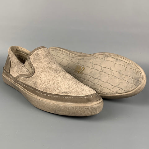 JOHN VARVATOS Size 10 Light Brown Suede Slip On Loafers