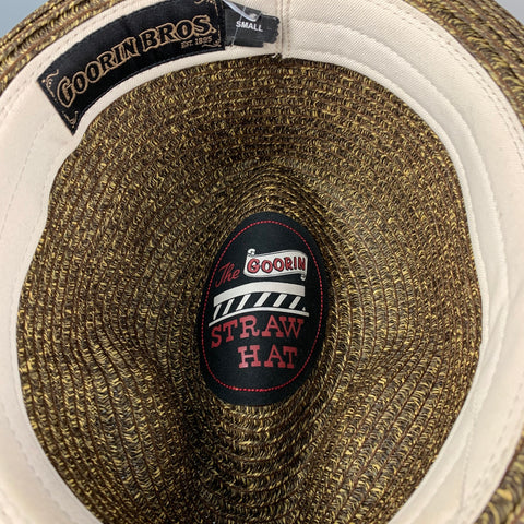 GOORIN BROTHERS Size S Brown Yellow Woven Cotton Straw Hat