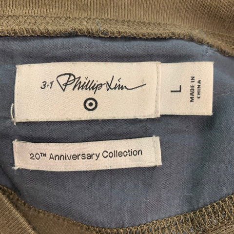 3.1 PHILLIP LIM Taille L Pull en coton et spandex marron