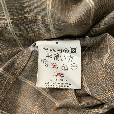 ERMENEGILDO ZEGNA Size XL Brown Plaid Cotton Button Down Long Sleeve Shirt