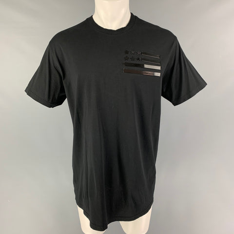 GIVENCHY Talla S Camiseta extragrande de algodón con apliques negros