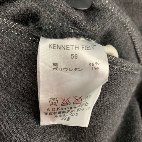 KENNETH FIELD Size S Grey Cotton Polyurethane Narrow Leg Casual Pants