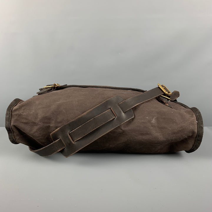 FÁBRICA DE PRODUCTOS DE VIAJE Bolsos mensajeros de cuero de lona marrón