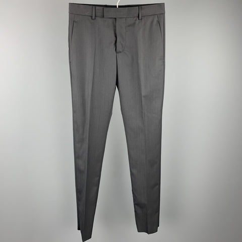 VIVIENNE WESTWOOD MAN James Size 36 Charcoal Wool Peak Lapel Suit