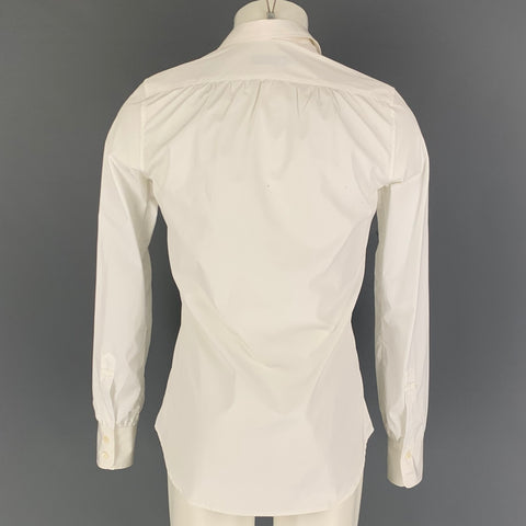 DSQUARED2 Taille XXS Chemise de smoking en coton blanc à manches longues